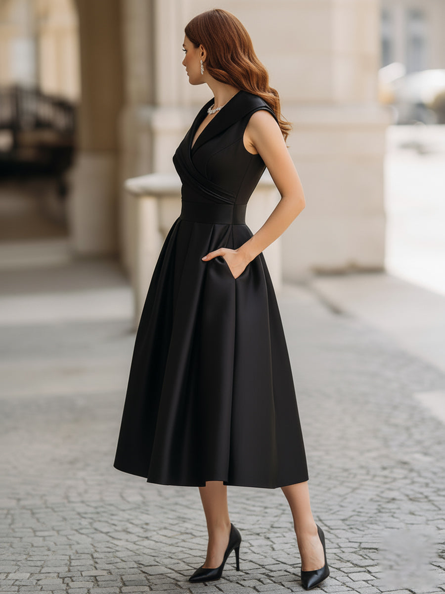 SleevelessV-NeckA-LineMidiDresswithPleatedSkirtandPockets_3.jpg