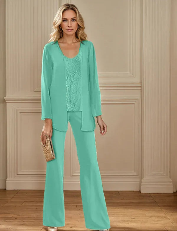 Chiffon Mother of the Bride Pantsuits with Jacket