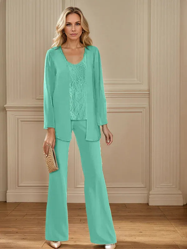 Chiffon Mother of the Bride Pantsuits with Jacket