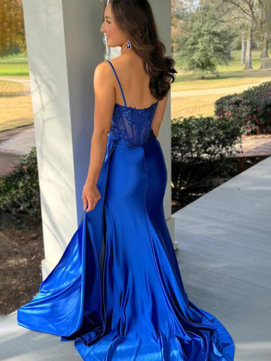 SpaghettiStrapsSweetheartAppliquesPleatedPromDresswithSlit_3.jpg