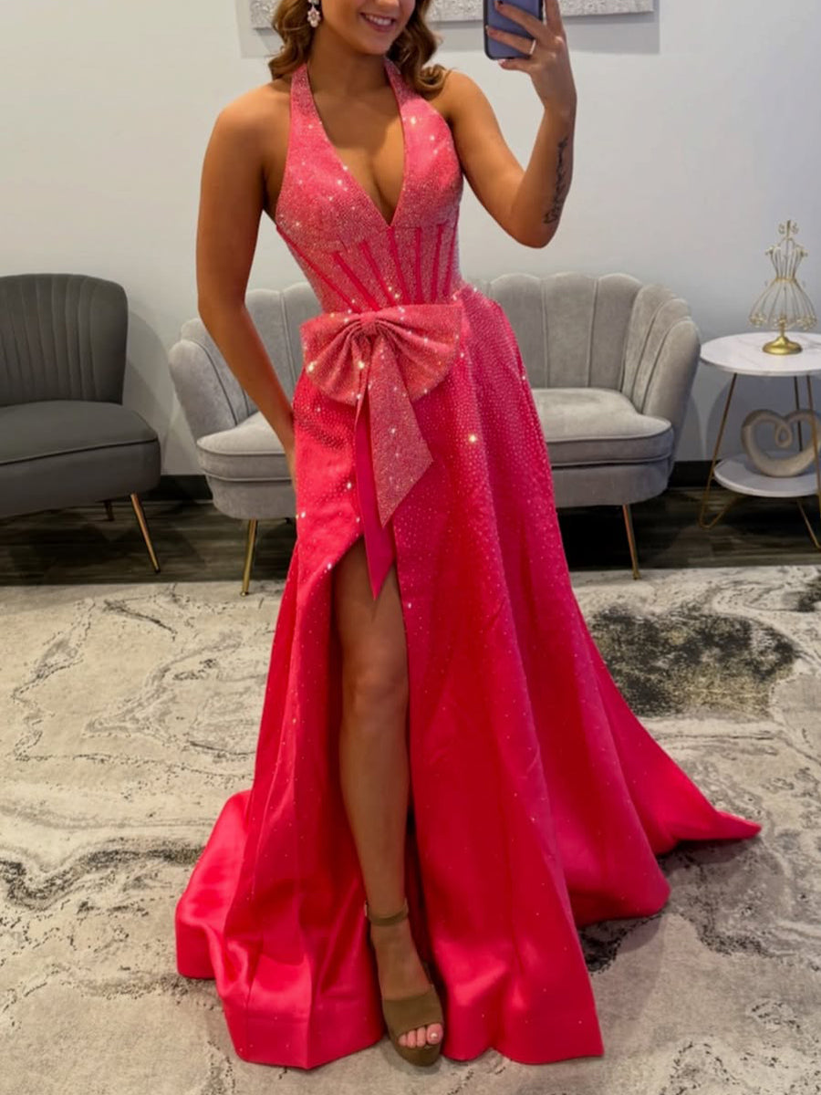 SparklingHotPinkHalterCorsetPromDresswithBow_3.jpg
