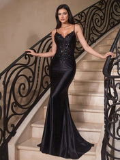 Sparkly Lavender Corset Long Prom Dress with Asymmetrical Appliqués