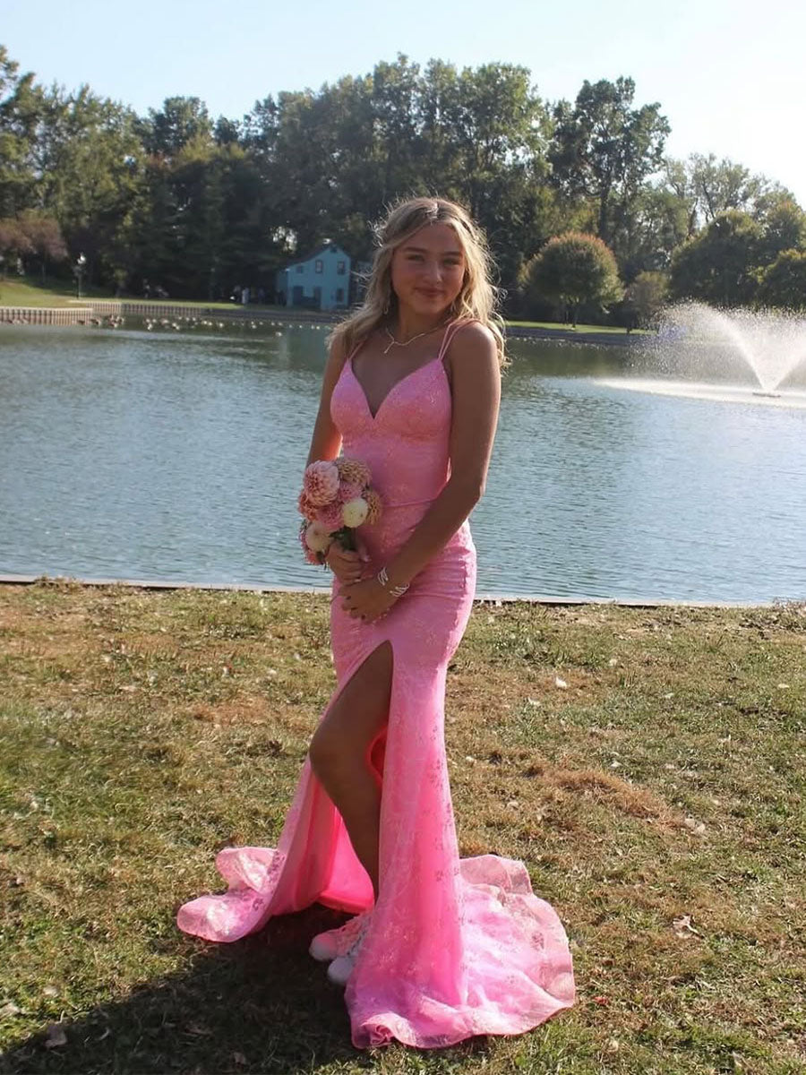 SparklyPinkSpaghettiStrapLacePromDresswithSlit_2.jpg