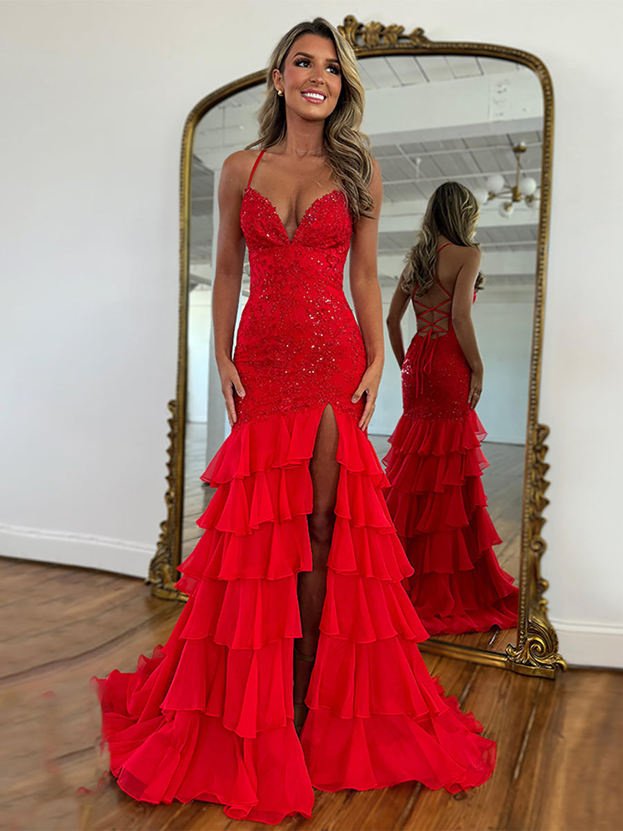 Sparkly_Mermaid_Spaghetti_Straps_Lace_Prom_Dress_with_Ruffle_Skirt_9.jpg