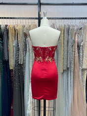 Sparkly Red Sequins Sweetheart Bodycon Homecoming Dress