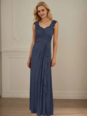 Champagne A-Line Sweetheart Neckline Pleated Mesh Dress