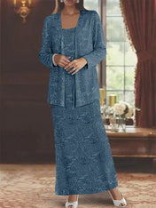 Chiffon Mother of the Bride Dresses with Sequins & Jacket