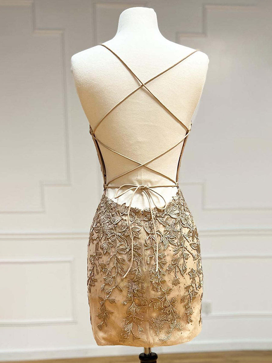 Stormy Lace Spaghetti Straps Tight Short Corset Homecoming Dress