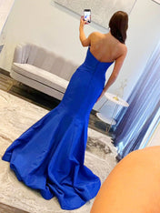Strapless Bow-Bodice Mermaid Prom Dress with Cutout
