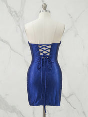 Strapless Sweetheart Neck Sequin Bodycon Mini Dress Homecoming Dresses