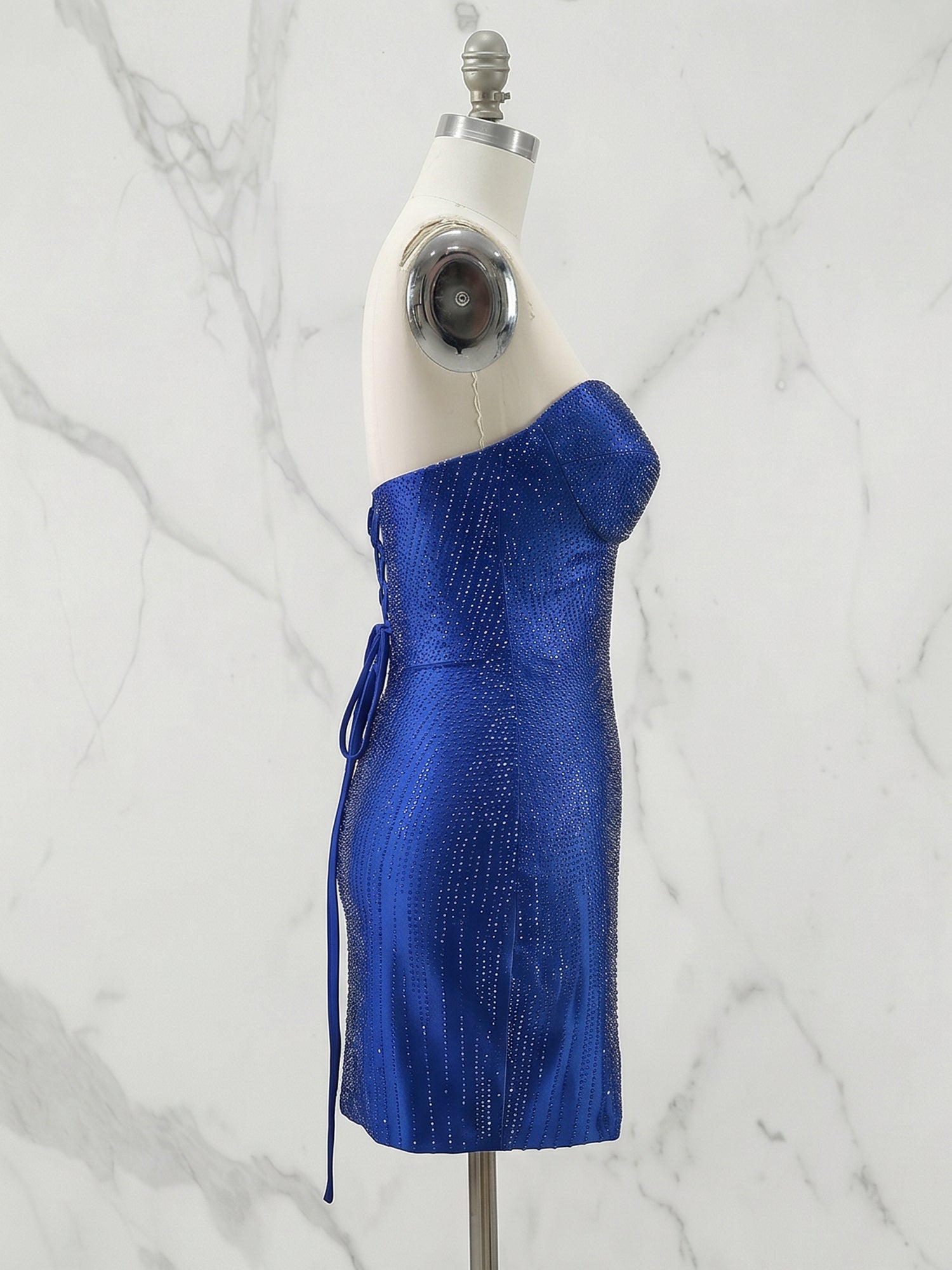 Strapless Sweetheart Neck Sequin Bodycon Mini Dress Homecoming Dresses
