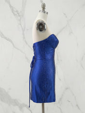 Strapless Sweetheart Neck Sequin Bodycon Mini Dress Homecoming Dresses