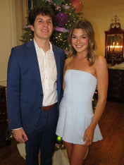 Strapless Satin Pleated A Line Short Homecoming Dress