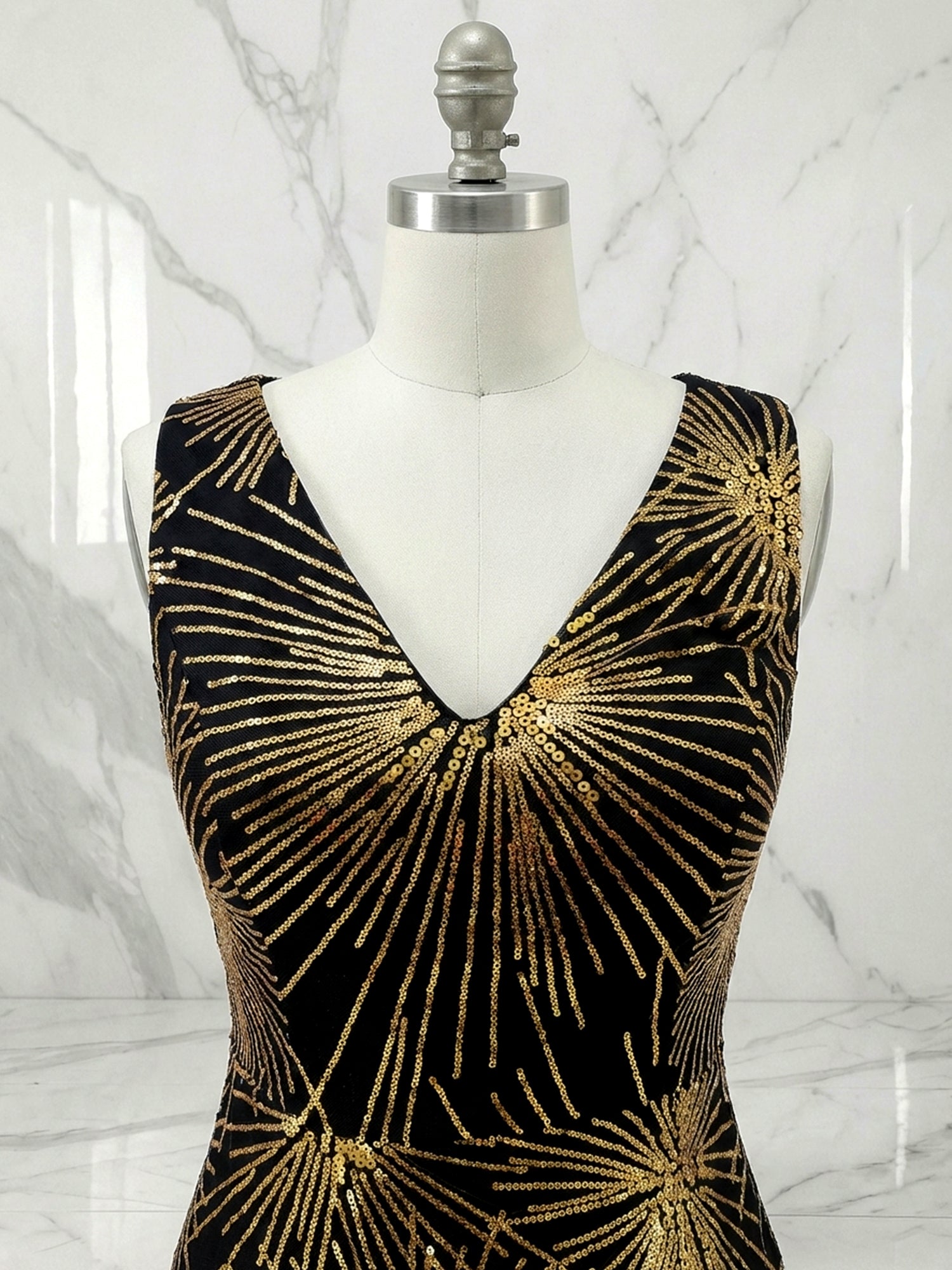 Stunning Black Off-the-Shoulder Starburst Sequin Mermaid Prom Dress