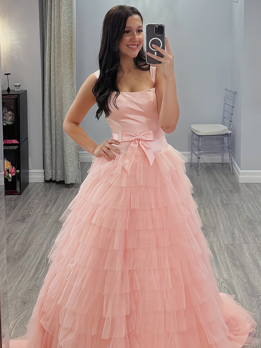 SweetLightPinkTieredRuffleTullePromDresswithBow.jpg