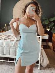 Sweetheart A-line Short Homecoming Dress with Slit