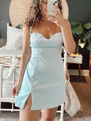 Sweetheart A-line Short Homecoming Dress with Slit