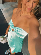 Sweetheart Open Back Chest Short Homecoming Dress