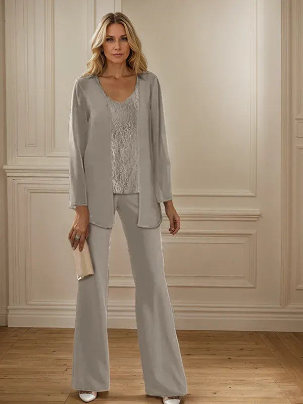 Chiffon Mother of the Bride Pantsuits with Jacket