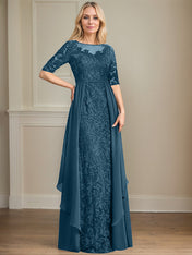 Chiffon Lace Maxi Dress