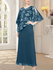 Long Glitter Mesh Dress with Novelty Asymmetric Overlay Bodice