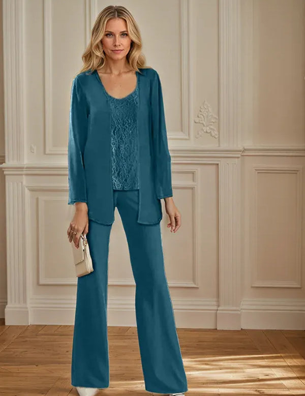 Chiffon Mother of the Bride Pantsuits with Jacket