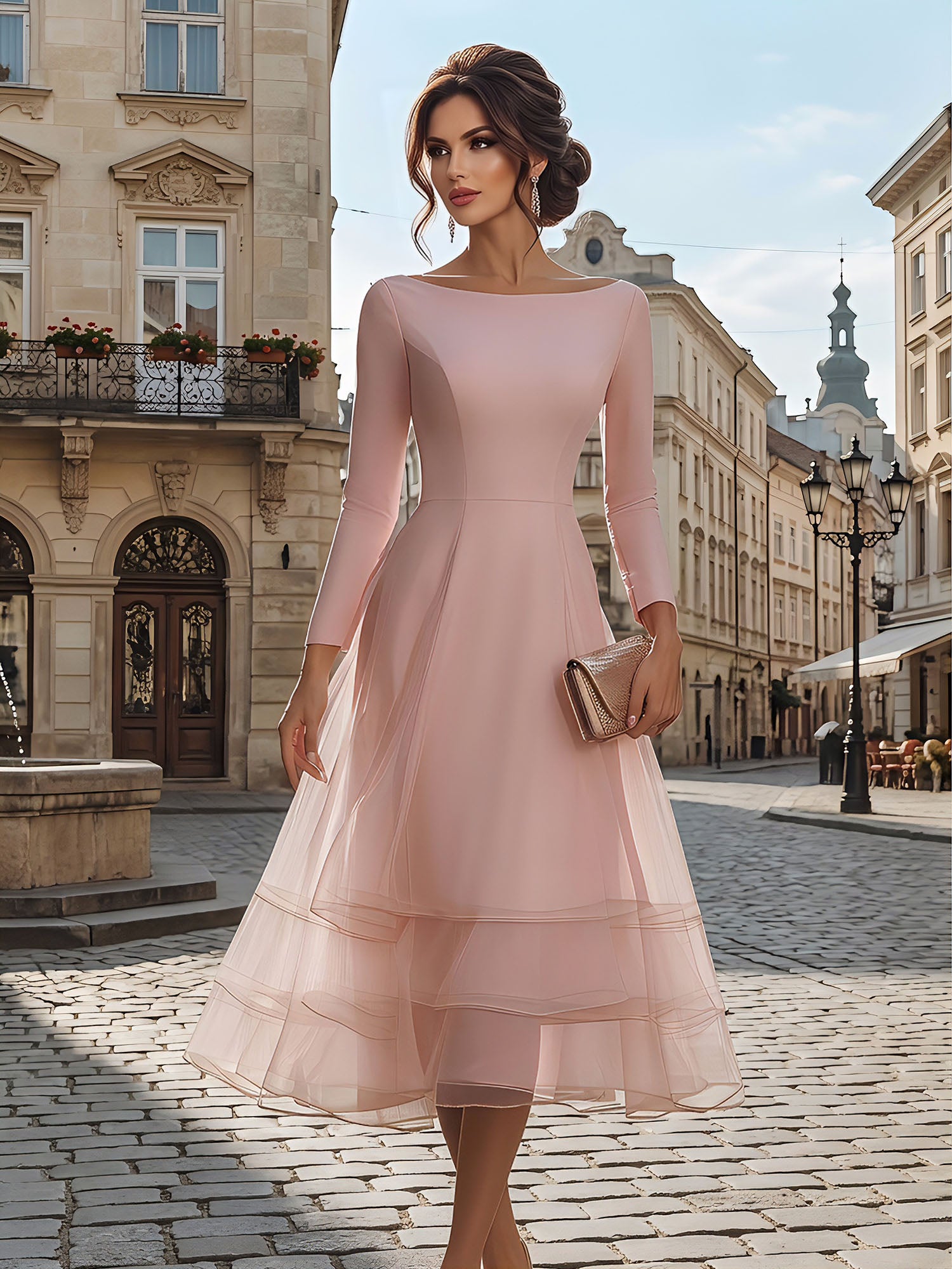 TimelessEveningForamlGownBlushPinkLong-SleeveLayeredOrganzaMidiDress_2.jpg