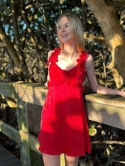 Satin Homecoming Dress Short Cocktail Dress with Ruffles