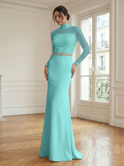 Formal Dress White Sheath Illusion Neck Beaded Chiffon Maxi Dress