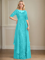 Chiffon Lace Maxi Dress