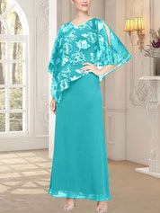 Robe longue en maille pailletée avec corsage asymétrique fantaisie superposé 