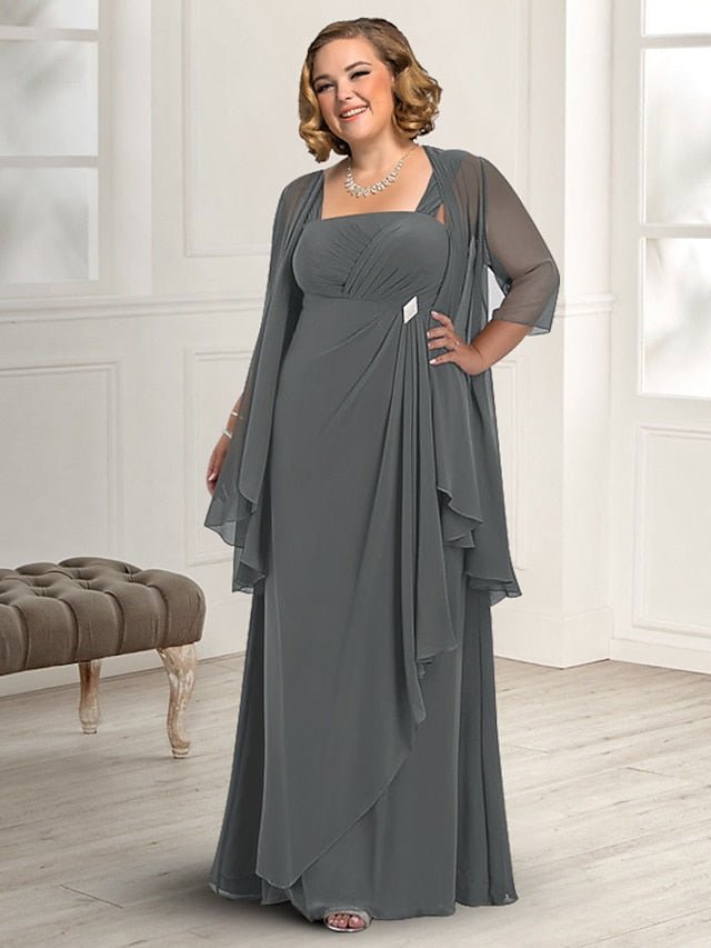 Princess Spaghetti Straps Mother of the Bride Dresses with Jacket