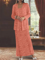 Chiffon Mother of the Bride Dresses with Sequins & Jacket