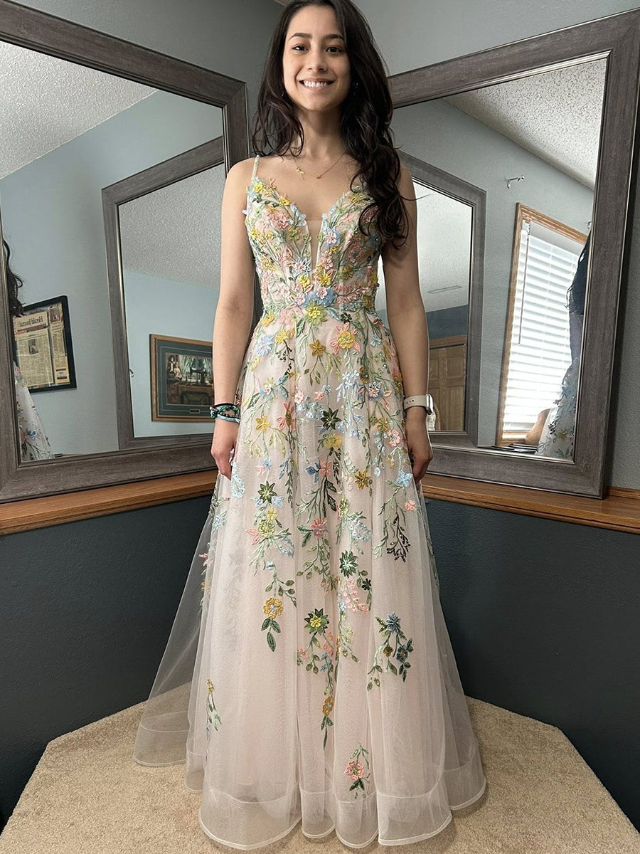 pastel embroidered dress Wedding Guest Floor Length Dress Pastel Floral Maxi Elegant