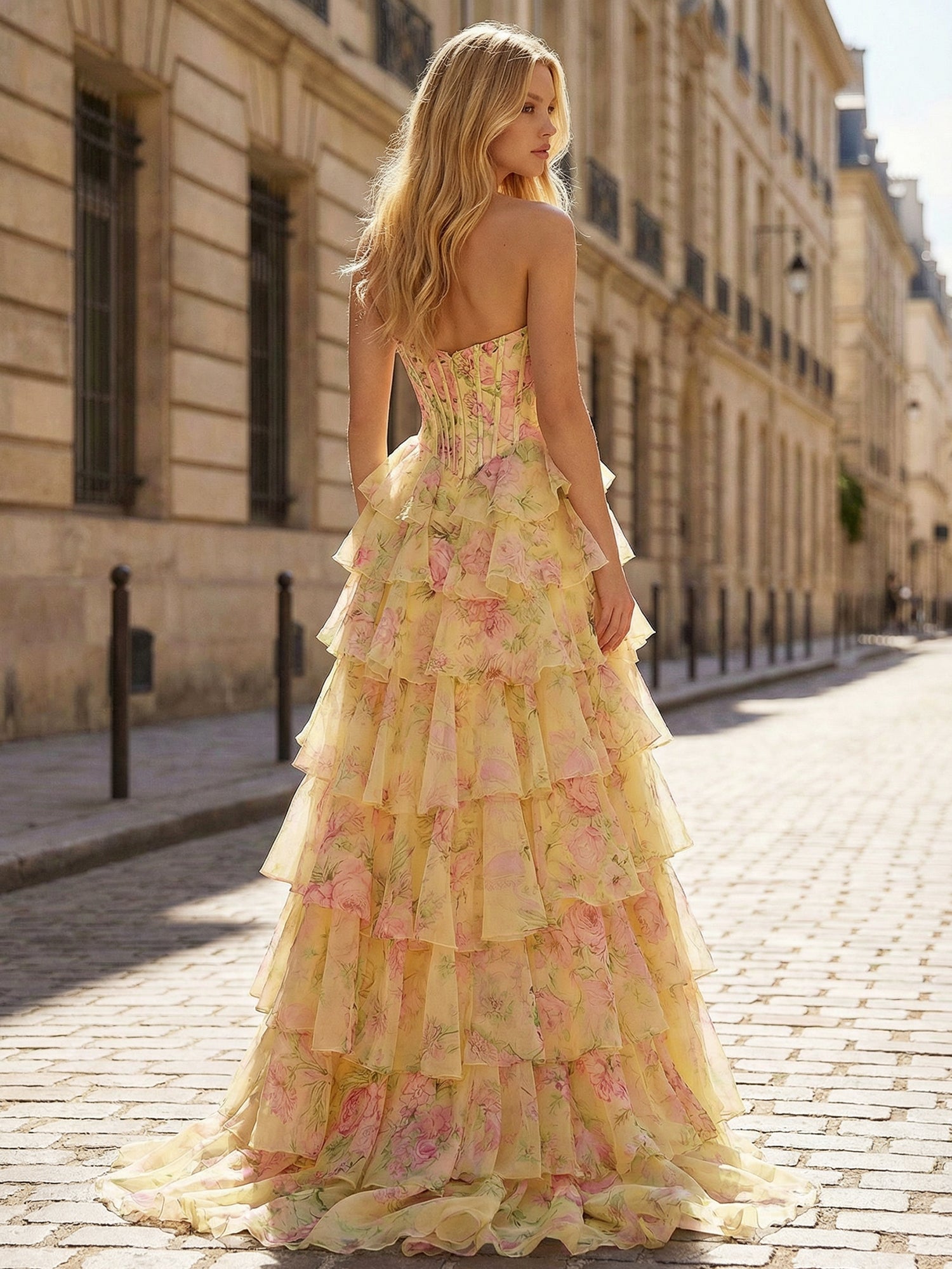 WhimsicalYellowFloralTieredRufflesCorsetPromDresswithSlit_3.jpg