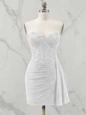 Strapless Sweetheart Draped Mini Homecoming Dress