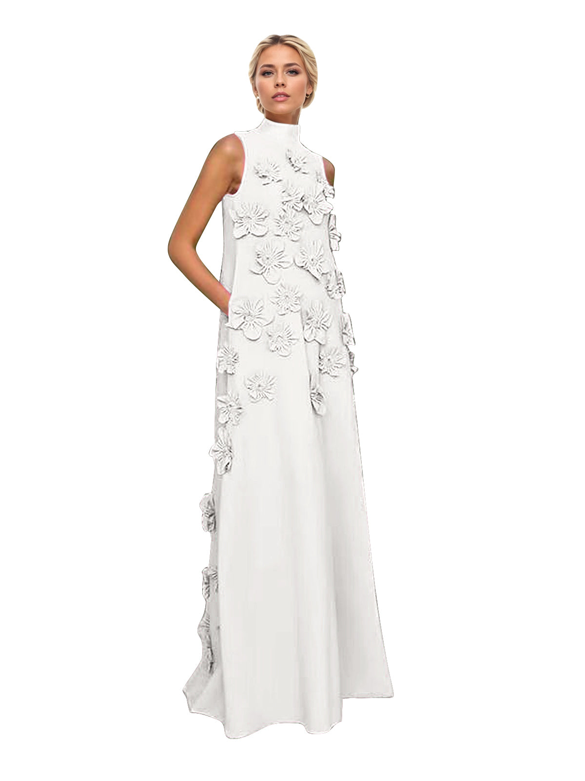 Hank Flower Embellished Maxi Dress