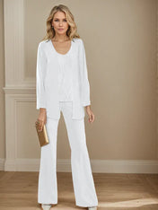 Chiffon Mother of the Bride Pantsuits with Jacket