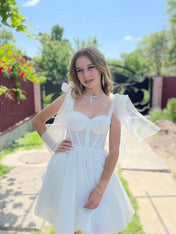 A Line Sweetheart Short Homecoming Dress