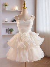 A-Line Ruffles Tiered Short Homecoming Dress