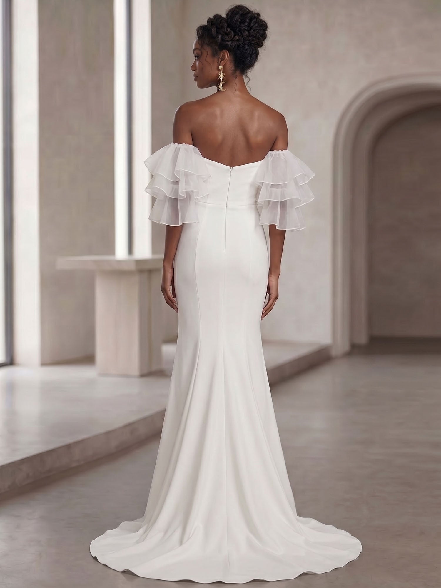 WhiteMermaidOfftheShoulderRuffledLongWeddingReceptionDress_3.jpg
