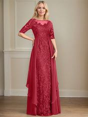 Chiffon Lace Maxi Dress