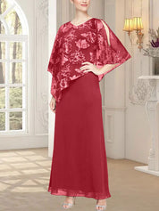 Robe longue en maille pailletée avec corsage asymétrique fantaisie superposé 