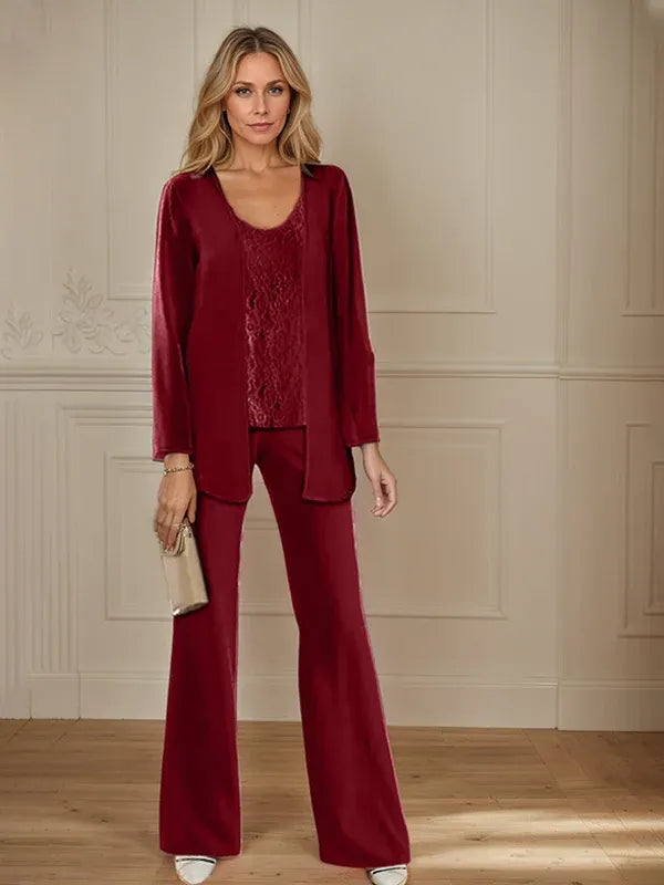 Chiffon Mother of the Bride Pantsuits with Jacket