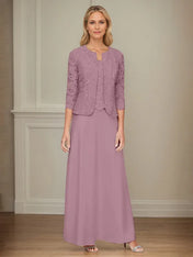 Glitter Lace & Satin Skirt Jacket Dress with Open Jacket