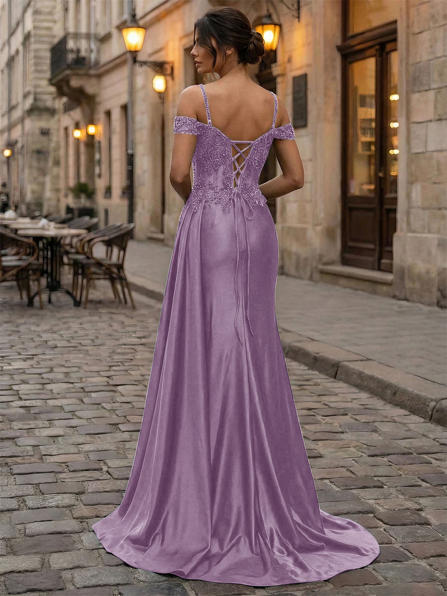 Emerald Green Beaded Corset Satin Long Prom Dress