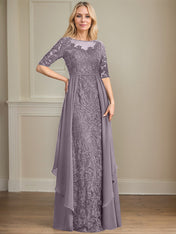 Chiffon Lace Maxi Dress