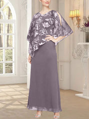 Robe longue en maille pailletée avec corsage asymétrique fantaisie superposé 