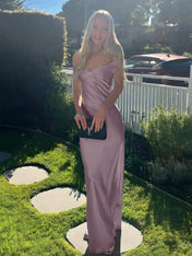 Aqua Mermaid Off The Shoulder Sheath Satin Long Prom Dress