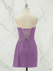 Strapless Sweetheart Draped Mini Homecoming Dress